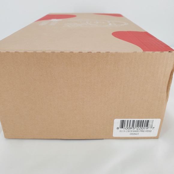 Silvia Cobos Womens 8.5 Mambo Slip On Platform Sandals‎ Green Dustbag Fringe New - Picture 8 of 8